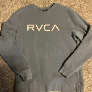 RVCA Crew Neck Sweatshirt-Blue-Men's Small